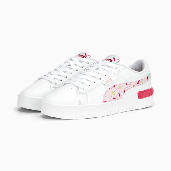 Jada Crush Girl's Sneakers, PUMA White-Pearl Pink-Glowing Pink-Rose Gold, extralarge-IND