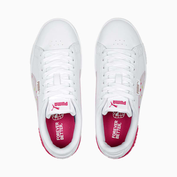 Jada Crush Girl's Sneakers, PUMA White-Pearl Pink-Glowing Pink-Rose Gold, extralarge-IND