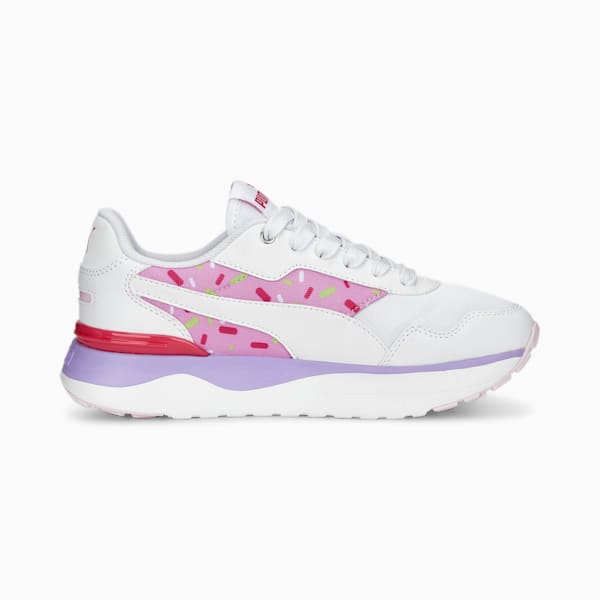 R78 Voyage Crush Girl's Sneakers, PUMA White-PUMA White-Pearl Pink, extralarge-IND