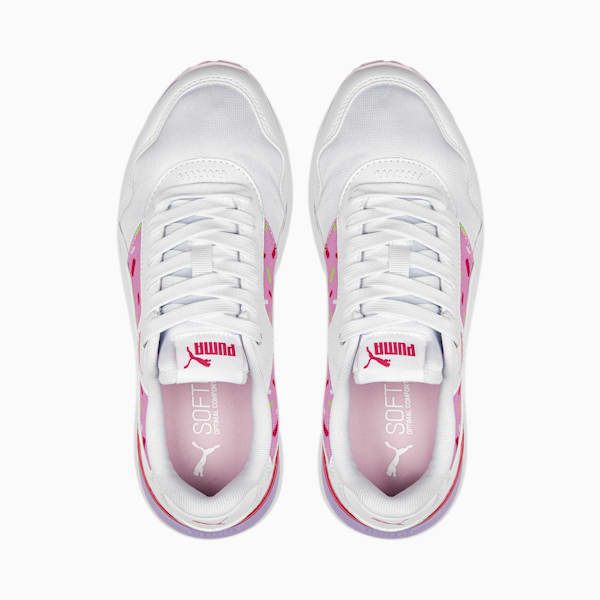 R78 Voyage Crush Girl's Sneakers, PUMA White-PUMA White-Pearl Pink, extralarge-IND