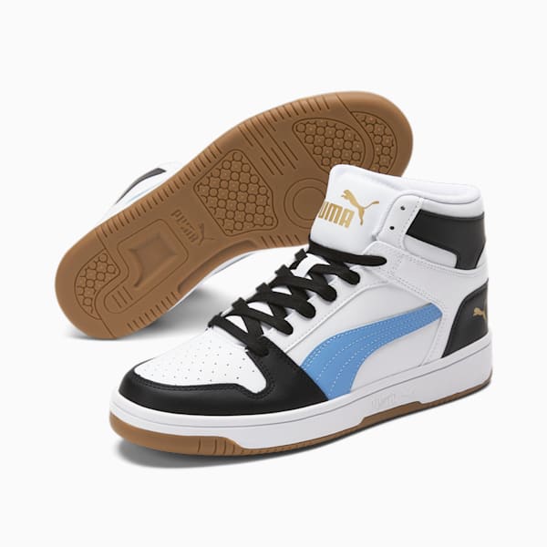 Rebound LayUp Dual Sneaker , PUMA Black-Team Light Blue-Puma Team Gold, extralarge