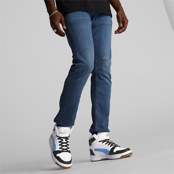 Rebound LayUp Dual Sneaker , PUMA Black-Team Light Blue-Puma Team Gold, extralarge