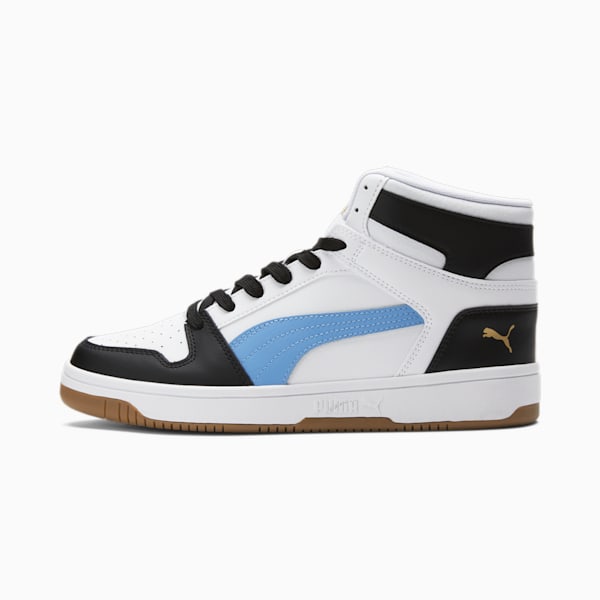 Rebound LayUp Dual Sneaker , PUMA Black-Team Light Blue-Puma Team Gold, extralarge
