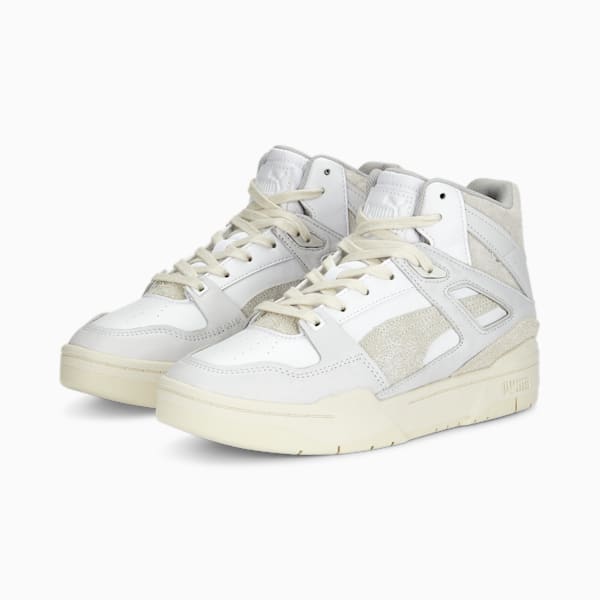 Tenis Mujer Slipstream Hi Thrifted, PUMA White-Frosted Ivory-Feather Gray, extralarge