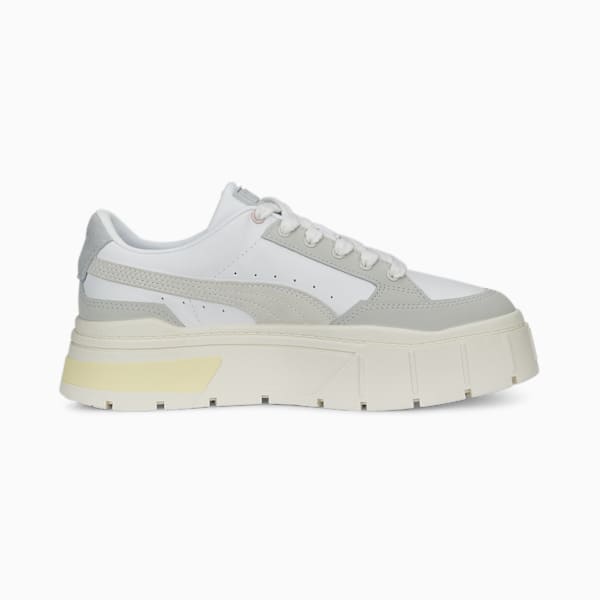Mayze Stack Luxe Women's Sneakers, PUMA White-Nimbus Cloud, extralarge