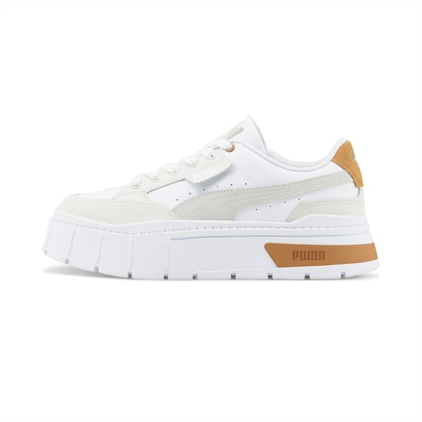 Mayze Stack Luxe Women's Sneakers, PUMA White-Frosted Ivory, extralarge-IND