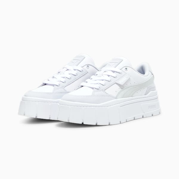 ウィメンズ メイズ スタック リュクス スニーカー, PUMA White-Silver Mist, extralarge-JPN