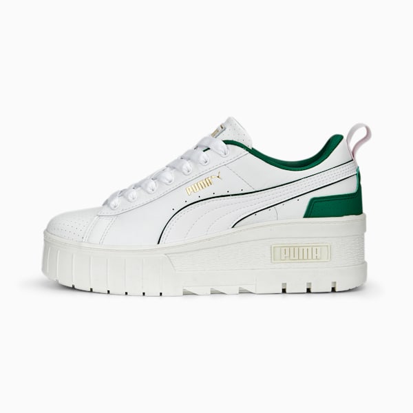 ウィメンズ メイズ ウェッジ プレッピー スニーカー, PUMA White-Vine-Warm White, extralarge-JPN