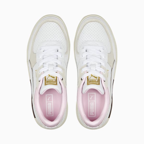 Zapatos deportivos Cali Dream Preppy para mujer, PUMA White-Warm White-Pearl Pink, extragrande