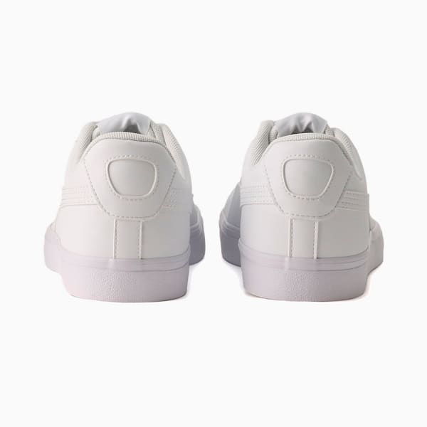 ユニセックス プーマ V コート バルク スニーカー, Puma White-Puma White, extralarge-JPN