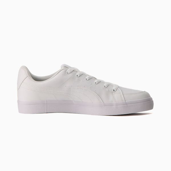 ユニセックス プーマ V コート バルク スニーカー, Puma White-Puma White, extralarge-JPN