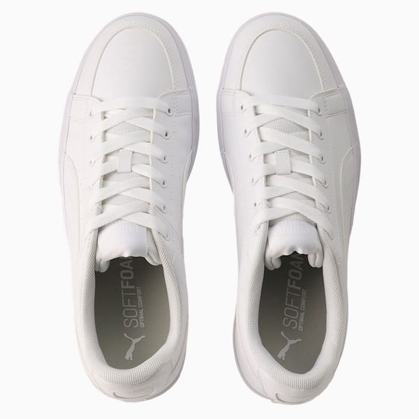 ユニセックス プーマ V コート バルク スニーカー, Puma White-Puma White, extralarge-JPN