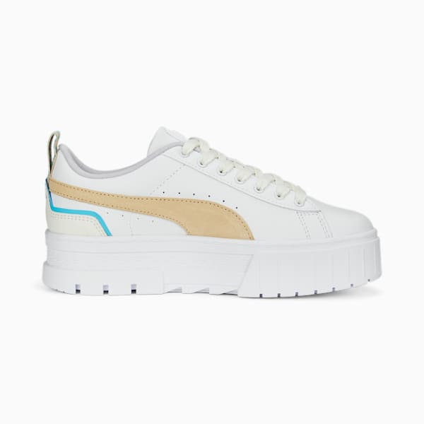 Mayze Brighter Days Women's Sneakers, PUMA White-Granola-Hero Blue, extralarge-IND