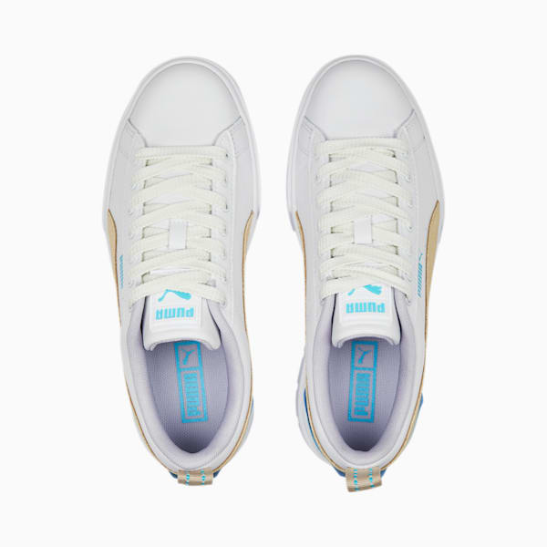 Mayze Brighter Days Women's Sneakers, PUMA White-Granola-Hero Blue, extralarge-IND