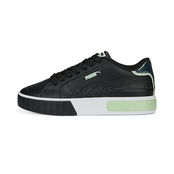 Cali Star Glitter Women's Sneakers, PUMA Black-PUMA White-Light Mint, extralarge-IND