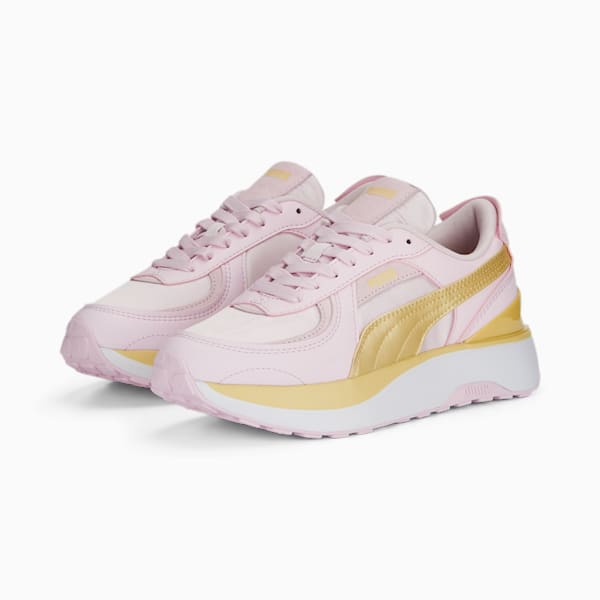 Cruise Rider NU Satin Women's Sneakers, PUMA White-Pearl Pink, extralarge-IND