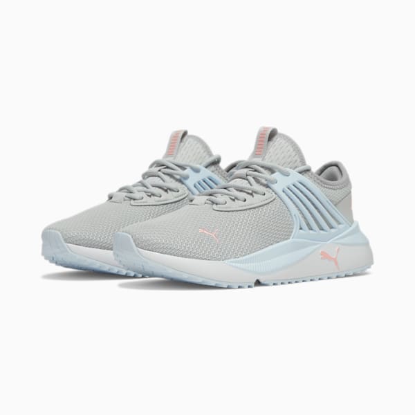 Pacer Future Women's Sneakers, Ash Gray-Peach Smoothie-Icy Blue, extralarge