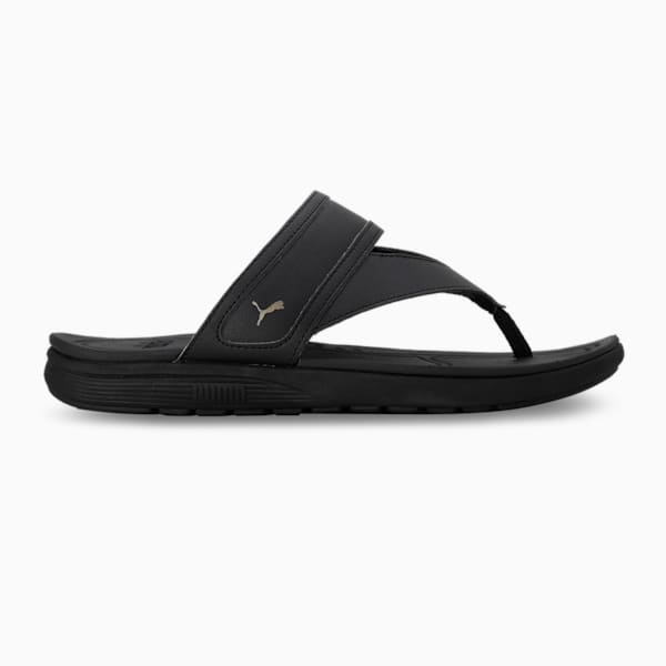 SOFTRIDE Sunny Lux Women's Flip Flops, Puma Black-Puma Team Gold, extralarge-IND