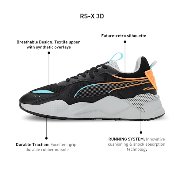 RS-X 3D Sneakers, PUMA Black-Harbor Mist, extralarge-IND