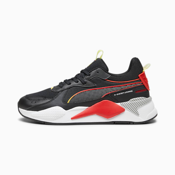 RS-X 3D Unisex Sneakers, PUMA Black-PUMA Red, extralarge-AUS
