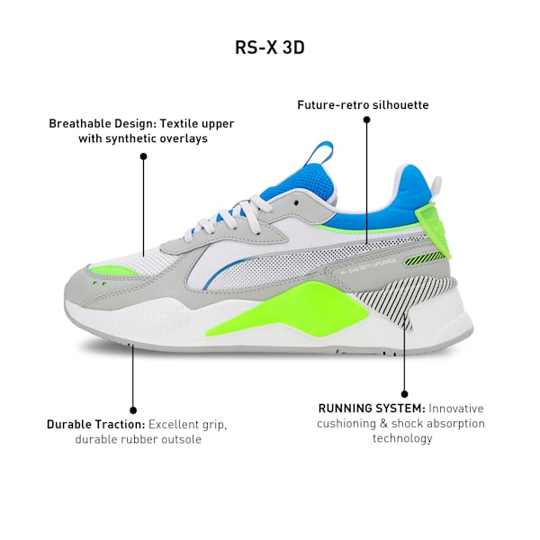 RS-X 3D Sneakers, PUMA White-Ash Gray, extralarge-IND