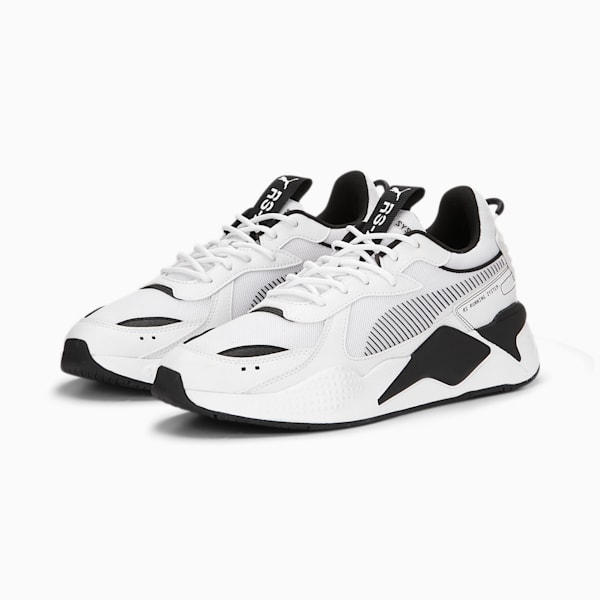 RS-X Black and White Sneakers, PUMA White-PUMA Black, extralarge-IND