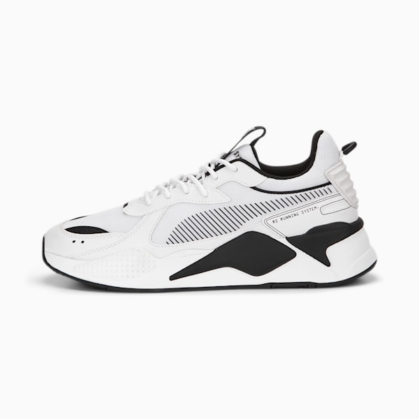 RS-X Black and White Sneakers, PUMA White-PUMA Black, extralarge-IND