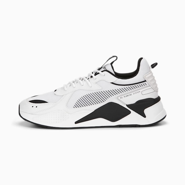 RS-X Black and White Unisex Sneakers, PUMA White-PUMA Black, extralarge-IND