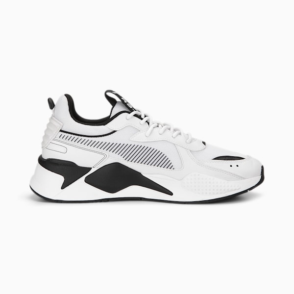 RS-X Black and White Unisex Sneakers, PUMA White-PUMA Black, extralarge-IND