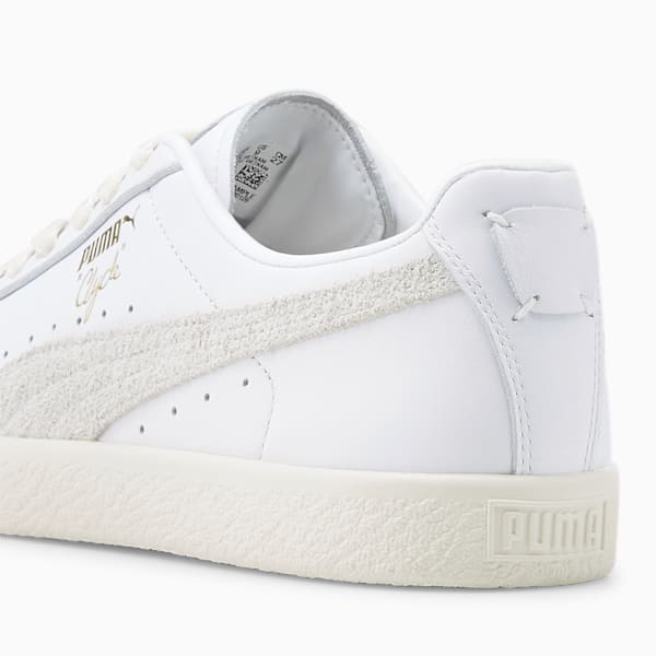 Clyde Base Unisex Sneakers, PUMA White-Frosted Ivory-Puma Team Gold, extralarge-IND