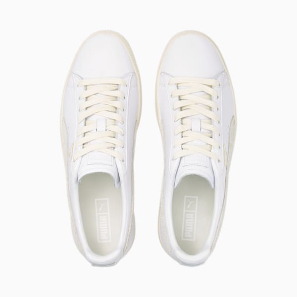 Clyde Base Sneakers, PUMA White-Frosted Ivory-Puma Team Gold