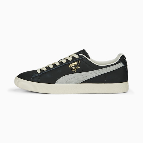 Clyde Base Unisex Sneakers, PUMA Black-Frosted Ivory-Puma Team Gold, extralarge-AUS