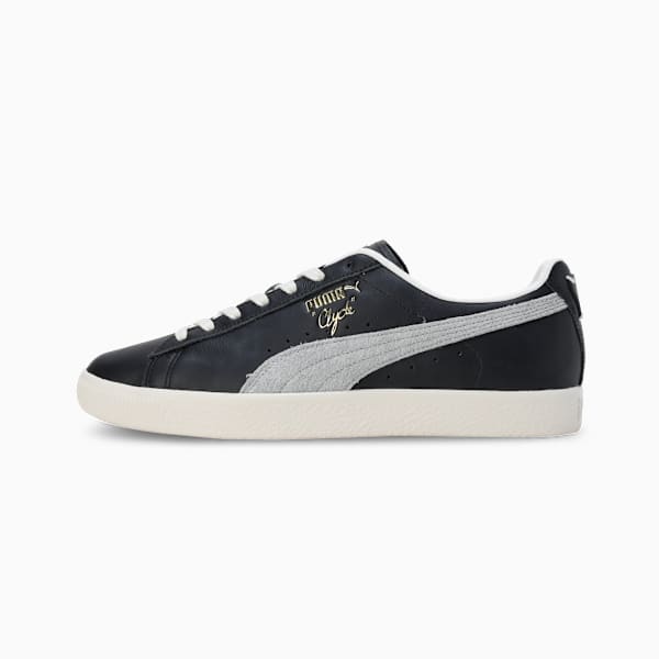 Clyde Base Classic Sneakers, PUMA Black-Frosted Ivory-Puma Team Gold, extralarge-IND