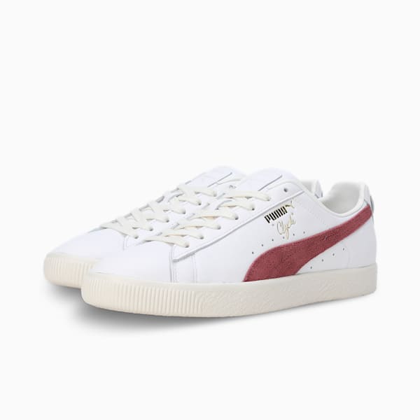 Clyde Base Sneakers, PUMA White-Wood Violet-Puma Team Gold, extralarge-IND