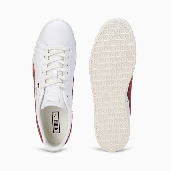 Clyde Base Classic Sneakers, PUMA White-Wood Violet-Puma Team Gold, extralarge-IND