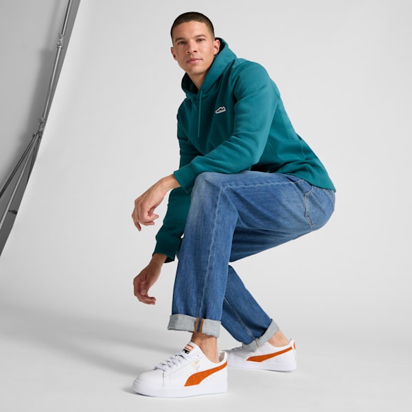 Clyde Base Sneakers, PUMA White-Maple Syrup-Puma Team Gold, extralarge