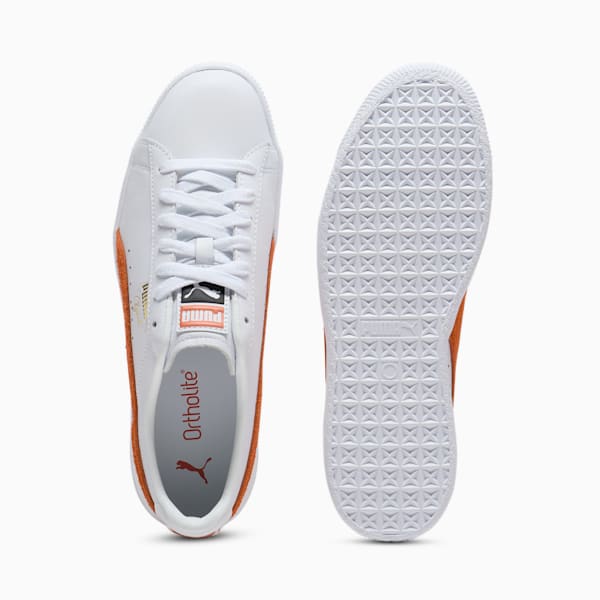 Tenis Clyde Base, PUMA White-Maple Syrup-Puma Team Gold, extralarge