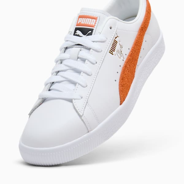 Tenis Clyde Base, PUMA White-Maple Syrup-Puma Team Gold, extralarge