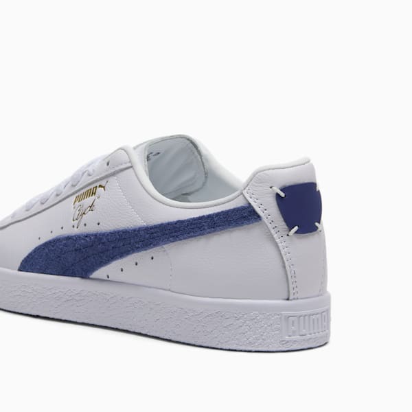 Clyde Base Sneakers, PUMA White-Blue Crystal-Puma Team Gold, extralarge
