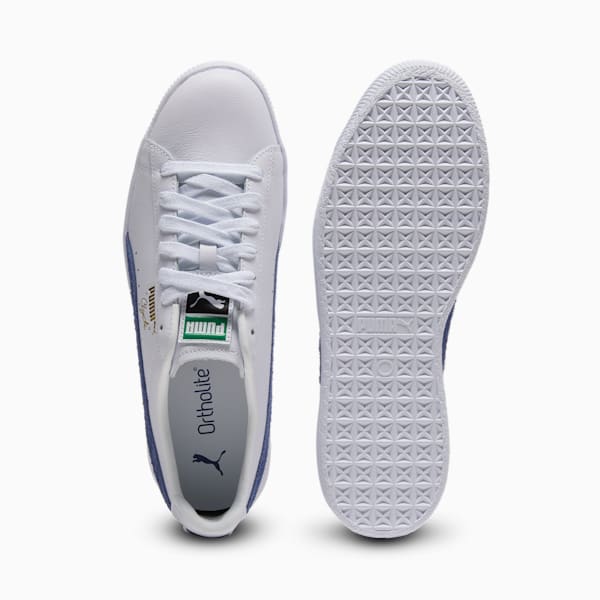 Clyde Base Sneakers, PUMA White-Blue Crystal-Puma Team Gold, extralarge