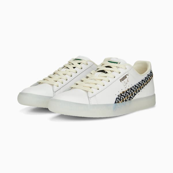 Sneakers Clyde Summer Breeze Femme, PUMA White-Frosted Ivory, extralarge