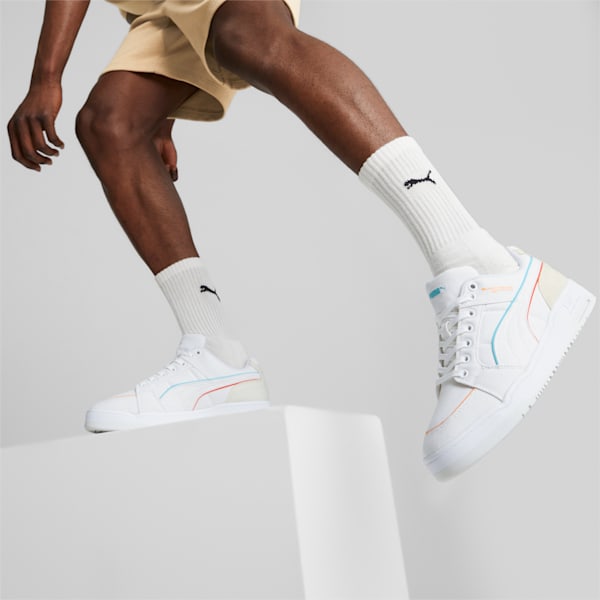 Slipstream Lo Canvas Unisex Sneakers, PUMA White-Warm White-Hero Blue, extralarge-IND