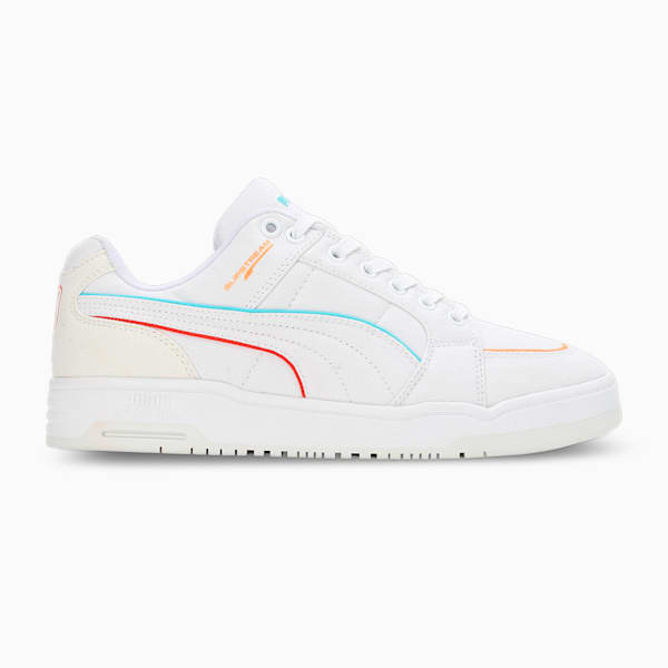 Slipstream Lo Canvas Unisex Sneakers, PUMA White-Warm White-Hero Blue, extralarge-IND