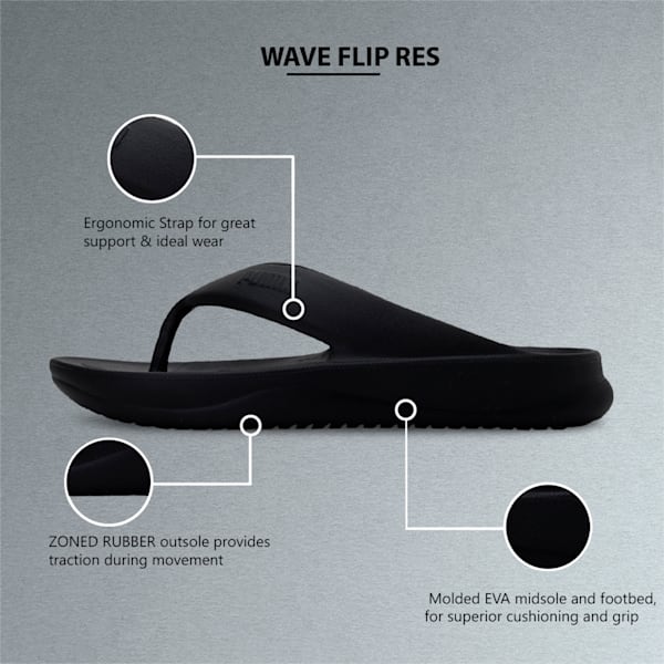Wave Flip Res Flip-Flops, PUMA Black, extralarge-IND