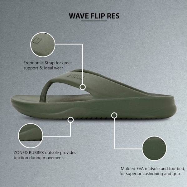 Wave Flip Flip-Flops, Covert Green, extralarge-IND