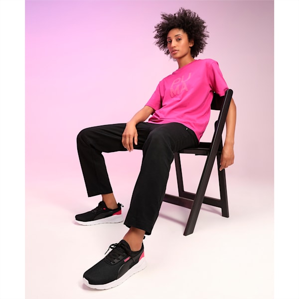 Crafty Women's Sneakers, PUMA Black-BRIGHT ROSE, extralarge-IND