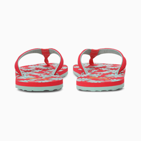 Flurry Women's Flip Flops, Sun Kissed Coral-Mist Green-PUMA White-Zinnia, extralarge-IND