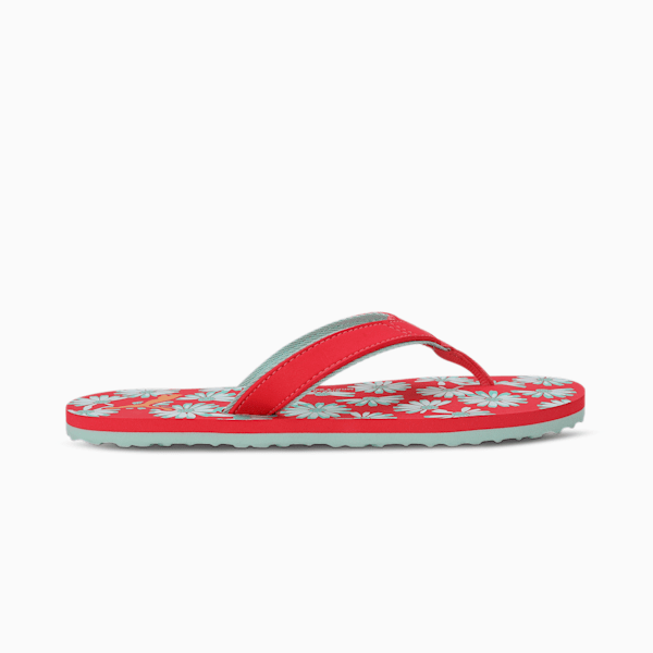 Flurry Women's Flip Flops, Sun Kissed Coral-Mist Green-PUMA White-Zinnia, extralarge-IND