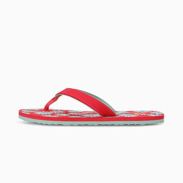Flurry Women's Flip Flops, Sun Kissed Coral-Mist Green-PUMA White-Zinnia, extralarge-IND
