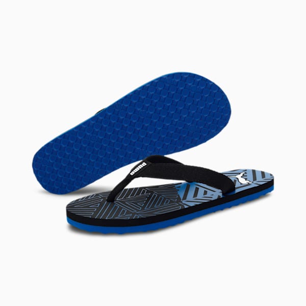 Coasta V2 Men's Flip Flops, PUMA Black-Victoria Blue-PUMA White, extralarge-IND